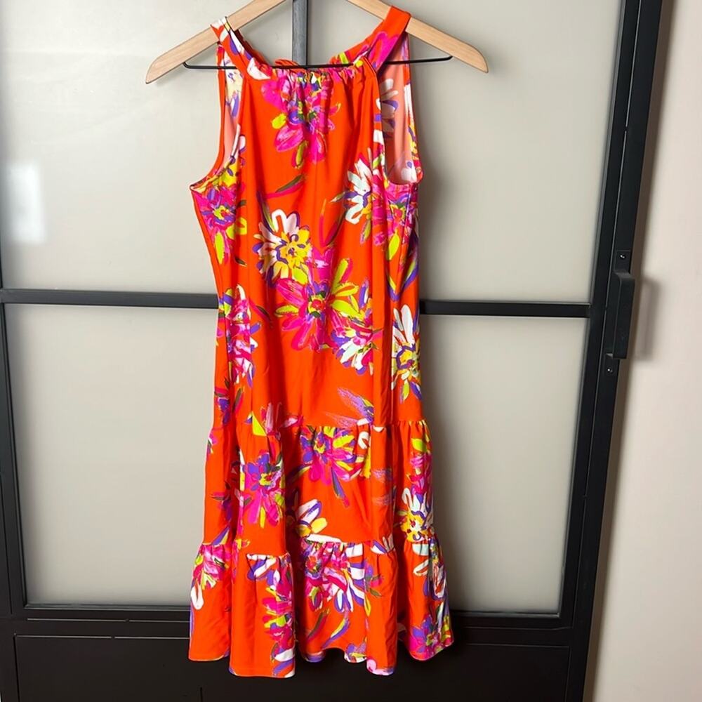 JUDE CONNALLY LEANNA DRESS IMPRESSIONIST FLORAL WHITE Size Small